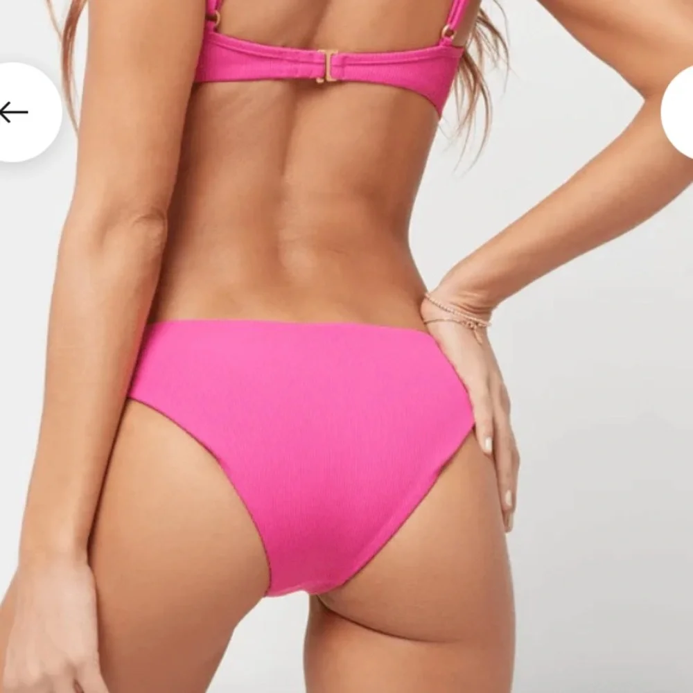 L*Space Sandy Ribbed Bikini Bottom Classic Bougainvillea X-Small‎ NWT